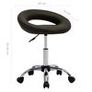 Rolling Work Chair Brown Faux Leather Image 7