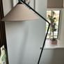 Floor Lamp, black metal, linen shade Image 3