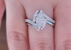 Adara 9ct White Gold 0.50ct Marquise Diamond Ring