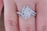 Adara 9ct White Gold 0.50ct Marquise Diamond Ring