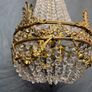 20th Century French Empire Style Brass Chandelier Image 2
