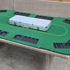 Table Top Poker Table and Chips