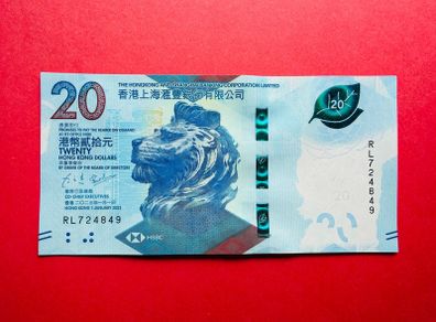 Hong Kong  20 Dollars   2023    Pick   218c   ( uncirculated )
