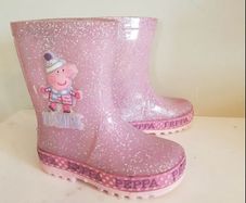 Peppa Pig girls pink glitter wellies uk 5 kids