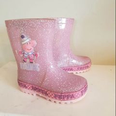 Peppa Pig girls pink glitter wellies uk 5 kids