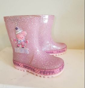 Peppa Pig girls pink glitter wellies uk 5 kids