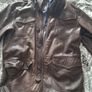 Massimo Dutti brown leather jacket Image 2