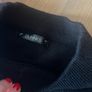 Brand new dunnes soft black wool jumper with silver design Image 3