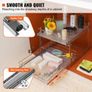 2 Tier 41 cm x 53.3 cm Pull Out Cabinet Organizer, Heavy Duty Slide Out Pantry Shelves, Chrome-Plated Steel Roll Out Drawers Image 5