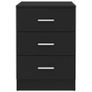 Bedside Cabinets 2 pcs Black 38x35x56 cm Engineered Wood Image 5