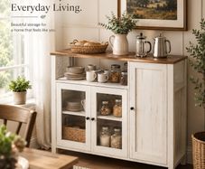 Industrial Storage Cabinet With Glass Doors Rustic Sideboard Kitchen Cupboard Living Room Storage Cabinet