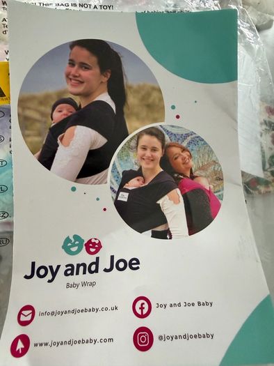 Joy and Joe Baby Wrap. Brand New