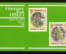1986 Guernsey Europa (C.E.P.T.) Protection of the Environment Commemorative Stamps Presentation Pack