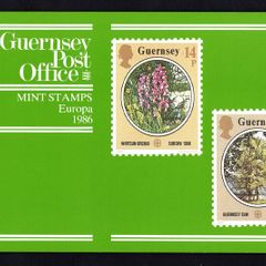 1986 Guernsey Europa (C.E.P.T.) Protection of the Environment Commemorative Stamps Presentation Pack