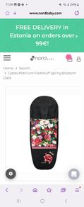 Cybex footmuff in spring blossom.