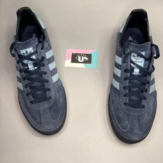 Adidas Jeans Navy Blue Suede Black Leather