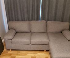 L Shaped Fabric Couch