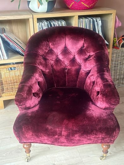 velvet chair