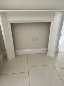 Fireplace with gas fire