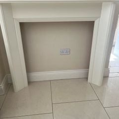 Fireplace with gas fire