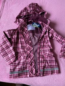 Brand New With Tags Crivit Outdoor Girl's Pink Tartan Raincoat