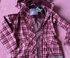 Brand New With Tags Crivit Outdoor Girl's Pink Tartan Raincoat