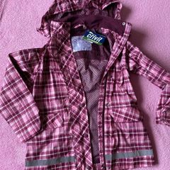 Brand New With Tags Crivit Outdoor Girl's Pink Tartan Raincoat
