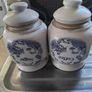 2 Vintage Storage Jars Coffee and Sugar Image 3
