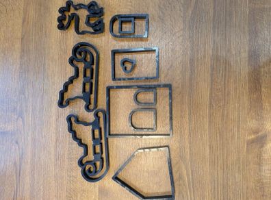 cookie cutter Santa sleigh