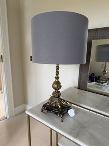 Marble and Brass Lamp