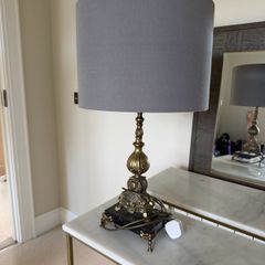 Marble and Brass Lamp