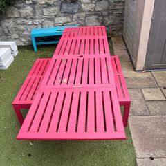 IKEA extendable dining table & bench (part of table slats damaged)