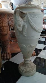 Carved marble statues etc