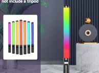 main image for ad BTFOOR RGB LED Photography Light Wand - USB Rechargeable, Adjustable Brightness &amp; Temperature, Colorful Video Stick for Studio &amp; Party Lighting