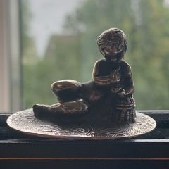 Antique Silver Cherub Figure