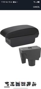 Armrest Box For Toyota For Aqua For Prius C Armrest Storage Box Dedicated Retrofit Parts Interior Accessories Car Armrests(B Black white 3USB)