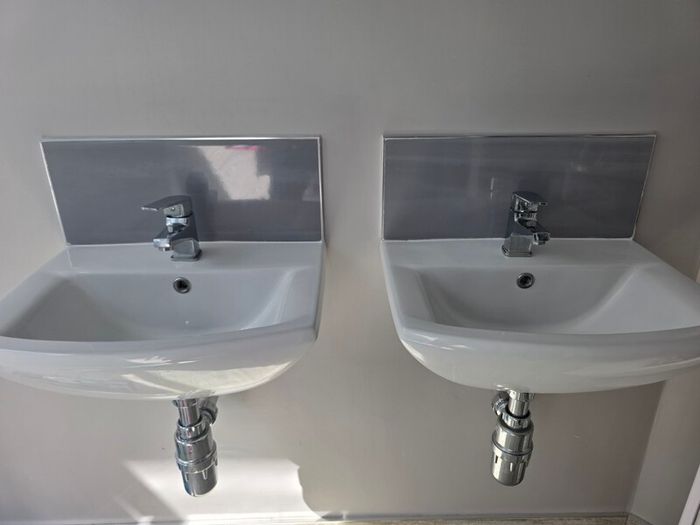 Twin bathroom sinks