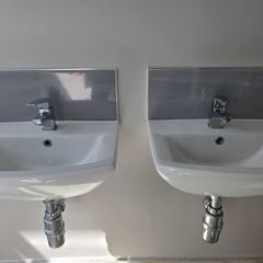 Twin bathroom sinks