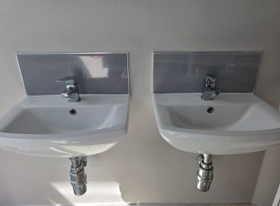 Twin bathroom sinks