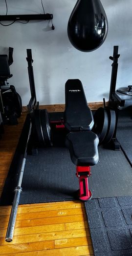 Weights Rack, Bench, Weights & Barbell