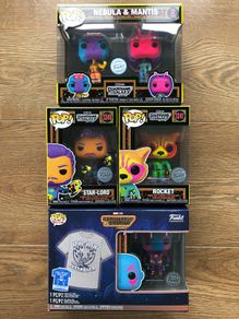 Funko Guardians of the Galaxy Blacklight Bundle (5 Pops & T-Shirt)
