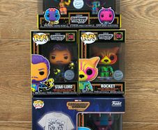 Funko Guardians of the Galaxy Blacklight Bundle (5 Pops & T-Shirt)
