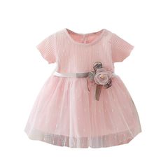 New Summer Girls Sleeveless Flower Tutu Dress Princess Birthday Party Dress size 2-3yrs