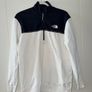 The North Face Women's White & Black Quarter Zip Fleece Sweatshirt - Size M Image 2