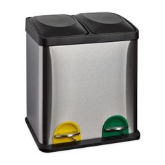 Double Recycling Kitchen Bin 30L