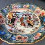 Vintage Satsuma Chinese Hand Painted Plate Geishas Image 7
