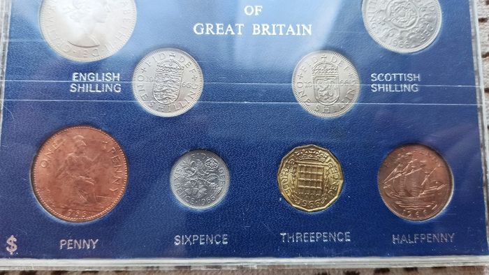 E II R Coinage of Great Britain Coin Set 1966 Queen Elizabeth II