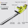 Cordless Hedge Trimmer with Cover, 20V 2000mAh Lithium ion Battery, Electric Cutter, 65CM Blade, Cutting Length 51cm, 16 mm Tooth Opening Capacity, 1Hr Fast Charger (FREE POSTAGE) Image 2