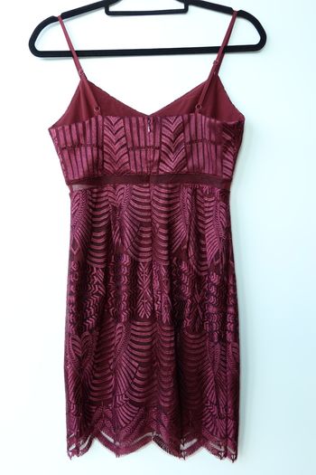 Guess Gianni embroidered mesh-inset dress