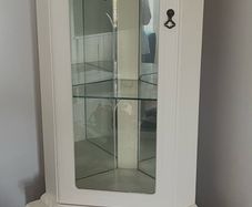 White Corner Display Cabinet